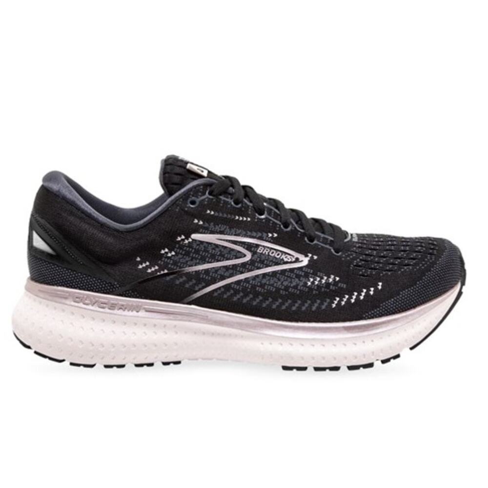 Brooks Glycerin 19 Road Running Shoe Athletic Workout Lace Up Black Pink 9B